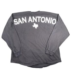 Spirit Jersey San Antonio Texas Shirt Mens 2XL Black Long Sleeve Souvenir
